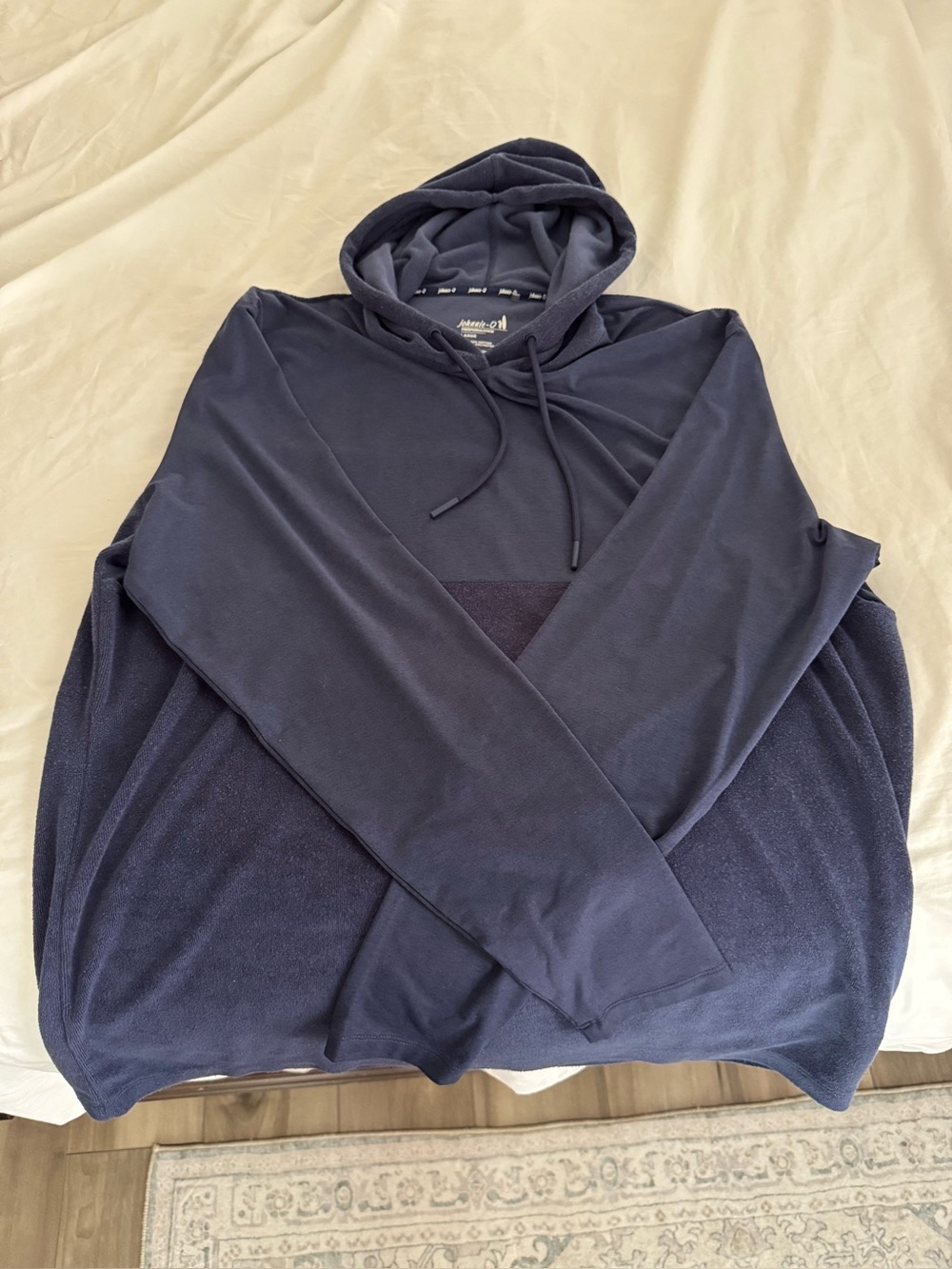 Johnny O Men's Navy Hooded Pullover Sweatshirt NWOT!